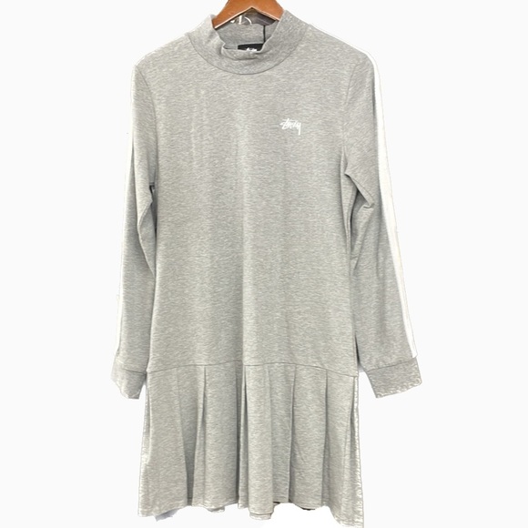 Stussy Women’s Dottie Dress in Gray Heather Size Medium (214372) - Picture 1 of 9